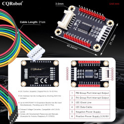 CQRobot MCP23017 IO Expansion Board Compatible with Raspberry Pi/Micro:bit/Arduino/STM32. I2C Interface Control, 2 Signal Pins I