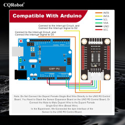 CQRobot MCP23017 IO Expansion Board Compatible with Raspberry Pi/Micro:bit/Arduino/STM32. I2C Interface Control, 2 Signal Pins I