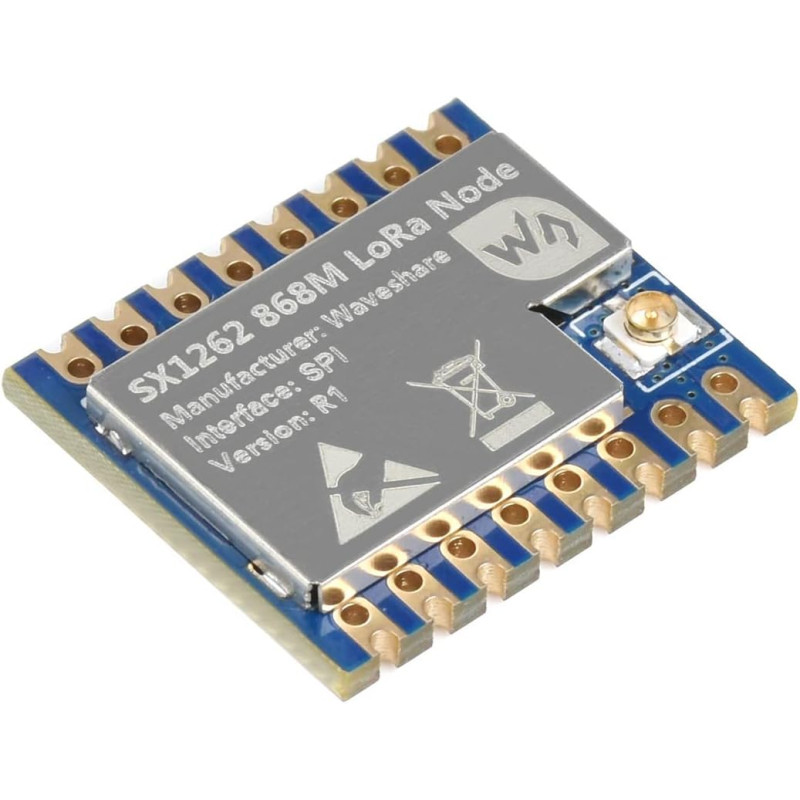 Waveshare Module LoRa Core1262-868M, bande EU868, longue portée, haute anti-interférence, construction d'un réseau LoRa avec pas