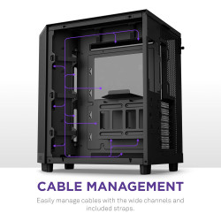 NZXT H6 Flow | CC-H61FB-01 | Boîtier Moyen-Tour Compact Double Chambre Airflow | Panneaux panoramiques en Verre | Panneaux Airfl