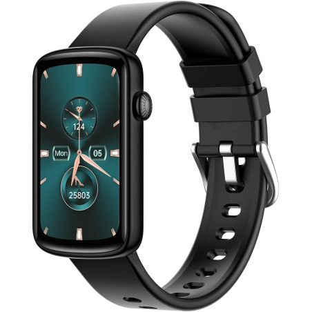 Montre Femme Connectée Frequence Cardiaque Saturation Oxygène Montre Sport Contrôle de la Musique Meteo Trackers d'Activité Cont