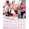 Montre Femme Connectée Frequence Cardiaque Saturation Oxygène Montre Sport Contrôle de la Musique Meteo Trackers d'Activité Cont