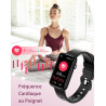 Montre Femme Connectée Frequence Cardiaque Saturation Oxygène Montre Sport Contrôle de la Musique Meteo Trackers d'Activité Cont