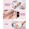 Bracelet Connecté Femme Montre Connectée avec Podometre Cardiofrequencemetre SpO2 Suivi de Cycle Suivi Sommeil Fond d écran Pers