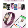 Montre Connectée Femme Montre Sport Bracelet Connecté Podometre Cardiofrequencemetre Oxymetre Trackers d'Activité Smartwatch Eta