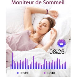 Montre Connectée Femme Montre Sport Bracelet Connecté Podometre Cardiofrequencemetre Oxymetre Trackers d'Activité Smartwatch Eta