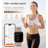 Iaret Montre Connectée Femme, 4 Bracelets, 1.83" Smartwatch, Fonction Féminine, Appels HD, 110+ Modes Sport, Podometre, Moniteur