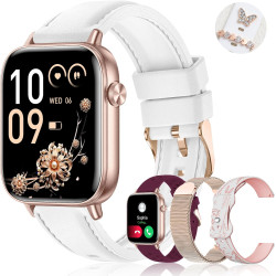 Iaret Montre Connectée Femme, 4 Bracelets, 1.83" Smartwatch, Fonction Féminine, Appels HD, 110+ Modes Sport, Podometre, Moniteur