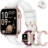 Iaret Montre Connectée Femme, 4 Bracelets, 1.83" Smartwatch, Fonction Féminine, Appels HD, 110+ Modes Sport, Podometre, Moniteur