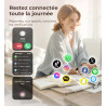 Iaret Montre Connectée Femme, 4 Bracelets, 1.83" Smartwatch, Fonction Féminine, Appels HD, 110+ Modes Sport, Podometre, Moniteur