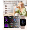Iaret Montre Connectée Femme, 7 Bracelets, 1.83" Smartwatch, Fonction Féminine, Appels HD, 110+ Modes Sport, Podometre, Moniteur