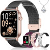 Iaret Montre Connectée Femme, 4 Bracelets, 1.83" Smartwatch, Fonction Féminine, Appels HD, 110+ Modes Sport, Podometre, Moniteur