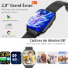 Montre connectée homme femme avec appel bleutooth, 2,0" hd smartwatch, 100+ sportifs, moniteur de sommeil cardiofréquencemètre t