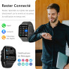 Montre connectée homme femme avec appel bleutooth, 2,0" hd smartwatch, 100+ sportifs, moniteur de sommeil cardiofréquencemètre t