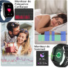 Montre connectée homme femme avec appel bleutooth, 2,0" hd smartwatch, 100+ sportifs, moniteur de sommeil cardiofréquencemètre t