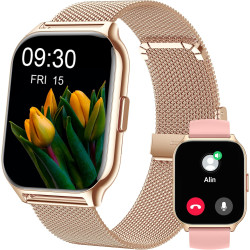 Montre connectée hommes femmes,utilisé avec l'application fitcloudpro, appel bleutooth, 2,0" hd avec tensiomètre, 100+ sportifs,