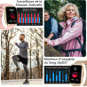 Montre connectée hommes femmes,utilisé avec l'application fitcloudpro, appel bleutooth, 2,0" hd avec tensiomètre, 100+ sportifs,