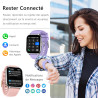 Montre connectée femme homme avec appel bleutooth, 2,0" hd smartwatch, 100+ sportifs, moniteur de sommeil cardiofréquencemètre t