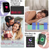 Montre connectée femme homme avec appel bleutooth, 2,0" hd smartwatch, 100+ sportifs, moniteur de sommeil cardiofréquencemètre t