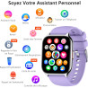 Montre connectée femme homme avec appel bleutooth, 2,0" hd smartwatch, 100+ sportifs, moniteur de sommeil cardiofréquencemètre t