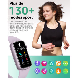 Montre Connectée Femme Homme, 1,47'' Smartwatch avec 137+ Modes Sportifs, Fitness Tracker avec Cardiofréquencemètre, Sommeil, Po
