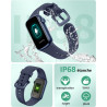 Montre Connectée Femme Homme, 1,47'' Smartwatch avec 137+ Modes Sportifs, Fitness Tracker avec Cardiofréquencemètre, Sommeil, Po