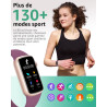Montre Connectée Femme Homme, 1,47'' Smartwatch avec 137+ Modes Sportifs, Fitness Tracker avec Cardiofréquencemètre, Sommeil, Po