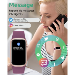 Montre Connectée Femme Homme, 1,47'' Smartwatch avec 137+ Modes Sportifs, Fitness Tracker avec Cardiofréquencemètre, Sommeil, Po