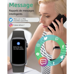 IMFRCHCS Montre Connectée Femme Homme, 1,47'' Smartwatch avec 137+ Modes Sportifs, Fitness Tracker avec Cardiofréquencemètre, So