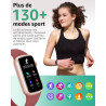 IMFRCHCS Montre Connectée Femme Homme, 1,47" Fitness Tracker avec 137 + Modes de Sport, Montre Intelligente avec Moniteur de Fré