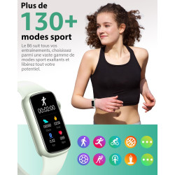 IMFRCHCS Montre Connectée Femme Homme, 1,47" Fitness Tracker avec 137 + Modes de Sport, Montre Intelligente avec Moniteur de Fré