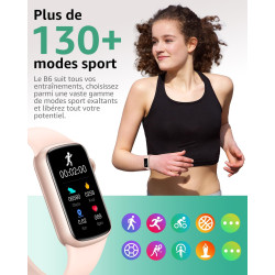 IMFRCHCS Montre Connectée Femme Homme, 1,47" Fitness Tracker avec 137 + Modes de Sport, Montre Intelligente avec Moniteur de Fré