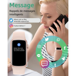 IMFRCHCS Montre Connectée Femme Homme, 1,47" Fitness Tracker avec 137 + Modes de Sport, Montre Intelligente avec Moniteur de Fré