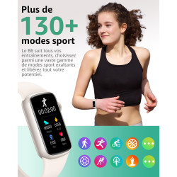 IMFRCHCS Montre Connectée Femme Homme, 1,47'' Smartwatch avec 137+ Modes Sportifs, Fitness Tracker avec Cardiofréquencemètre, So