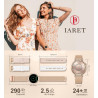 Montre connectée femme avec appel bleutooth, smartwatch ronde 1,27" 41mm pour petit poignet, 3 bracelet, 100 modes sport suivi s