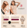 Montre connectée femme avec appel bleutooth, smartwatch ronde 1,27" 41mm pour petit poignet, 3 bracelet, 100 modes sport suivi s