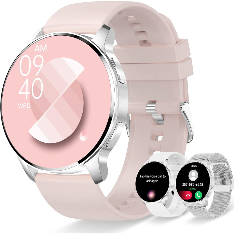 Montre connectée femme appels bleutooth notification intelligente 3 bracelet smartwatch pour android ios montre sport podomètre 