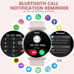 Montre connectée femme appels bleutooth notification intelligente 3 bracelet smartwatch pour android ios montre sport podomètre 