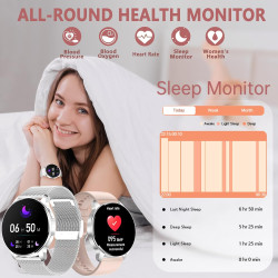 Montre connectée femme appels bleutooth notification intelligente 3 bracelet smartwatch pour android ios montre sport podomètre 