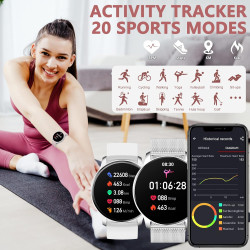 Montre connectée femme appels bleutooth notification intelligente 3 bracelet smartwatch pour android ios montre sport podomètre 
