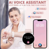 Montre connectée femme appels bleutooth notification intelligente 3 bracelet smartwatch pour android ios montre sport podomètre 