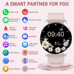 Montre connectée femme appels bleutooth notification intelligente 3 bracelet smartwatch pour android ios montre sport podomètre 