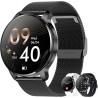 Montre connectée femme avec appel bleutooth assistants ai 1.32" smartwatch spo2 fréquence cardiaque sommeil lecteur musique podo