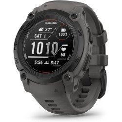 Garmin Instinct E - Montre GPS Robuste et connectée – Noir avec Bracelet Gris Charbon – Boîtier 40 mm