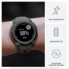 Garmin Instinct E - Montre GPS Robuste et connectée – Citron avec Bracelet Bleu crépuscule – Boîtier 40 mm