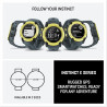 Garmin Instinct E - Montre GPS Robuste et connectée – Citron avec Bracelet Bleu crépuscule – Boîtier 40 mm