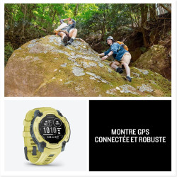 Garmin Instinct E - Montre GPS Robuste et connectée – Citron Vert avec Bracelet Citron Vert – Boîtier 45 mm