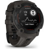 Garmin Instinct E - Montre GPS Robuste et connectée – Noir avec Bracelet Gris Charbon – Boîtier 45 mm