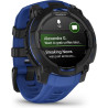 Garmin Instinct 3, AMOLED (édition limitée) - Montre GPS Robuste et connectée – Noire avec Bracelet Bleu électrique – Boîtier 45