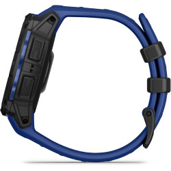 Garmin Instinct 3, AMOLED (édition limitée) - Montre GPS Robuste et connectée – Noire avec Bracelet Bleu électrique – Boîtier 45